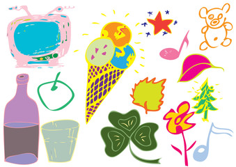 funny hand drawn objects