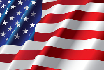 Naklejka premium wektor amerykańską flagę