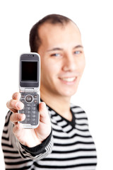Showing a cellphone