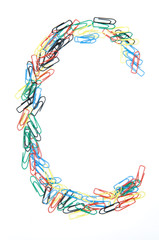 Paperclip Alphabet Letter C