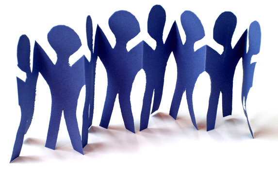 ribambelle petits bonshommes bleus