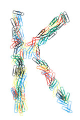 Paperclip Alphabet Letter K