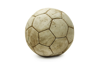 old leather ball