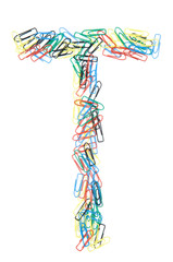 Paperclip Alphabet Letter T