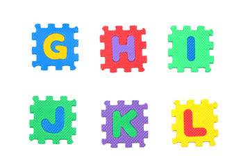 Letters g, h, i, j, k, l