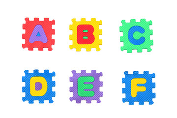 Letter a, b, c, d, e, f