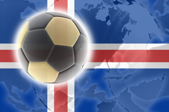 Flag of Iceland soccer