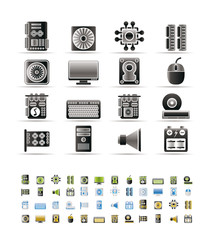 Computer  performance and equipment icons