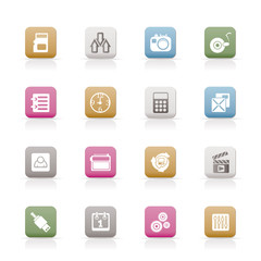 phone  performance, internet and office icons