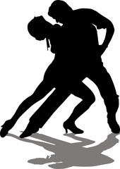 vector illustration of tango dancer