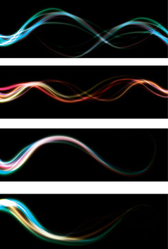 abstract light effect web banners. EPS10 with transparency
