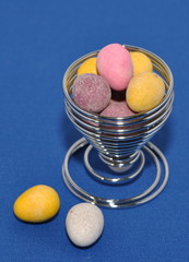 Mini Easter eggs in egg cup