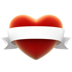 coeur avec banderole seule