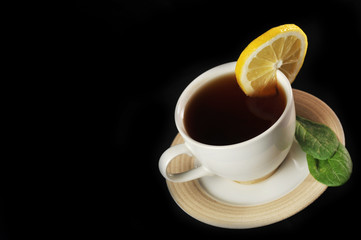 cup of tea with lemon