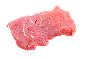 Fresh raw meat isolated on white background