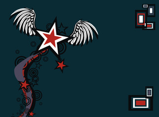 winged star background4