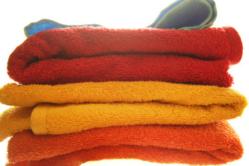 Colour fluffy towels