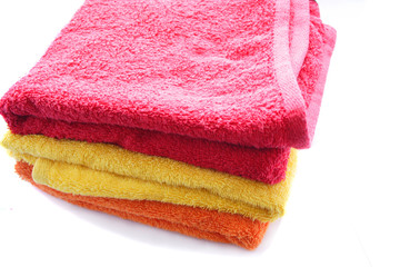 Colour fluffy towels