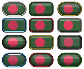 twelve buttons of the Flag of Bangladesh