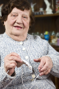 Grandma Knitting