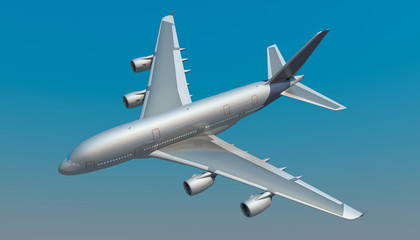 passagier jet von oben
