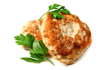 Chicken meat cutlets with parsley