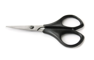 Small scissors on a white background