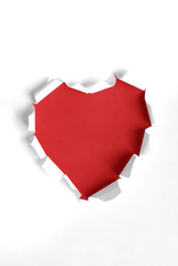 message en forme de coeur