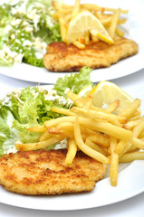 Putenschnitzel mit Mungobohnen