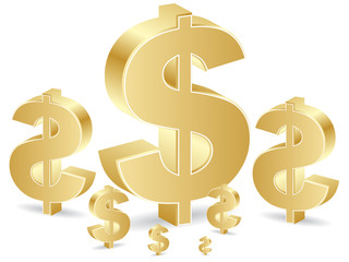 Business background with dollars