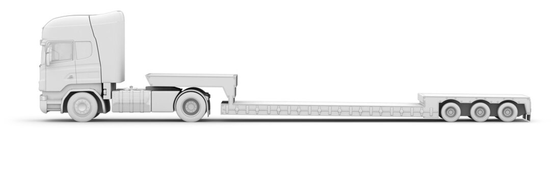 Very long vehicle - isolated
