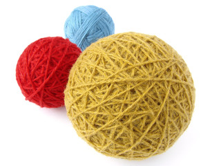 three wool skeins