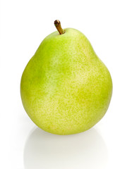 Green Pear isolated on white background with clipping path