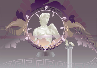 illustration of statue of David