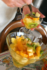 Fototapeta na wymiar Salade de fruits