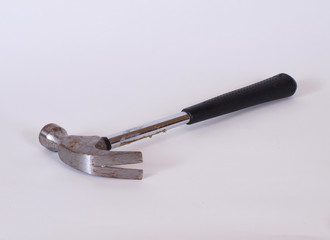 Hammer on a grey background