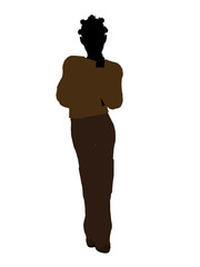 African American Teenager Illustration Silhouette