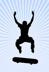 vector skater making a trick © vectorine