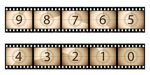 Film strip countdown