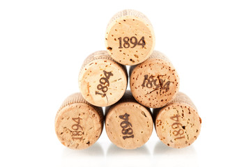Six champagne corks