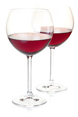 Red wine in glasses