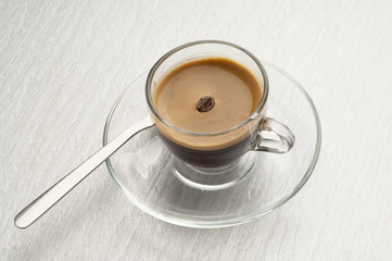tazza di caffe con cucchiaino