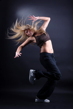 woman modern dancer in action