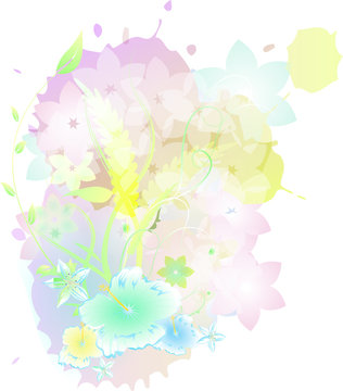 design floral pastel
