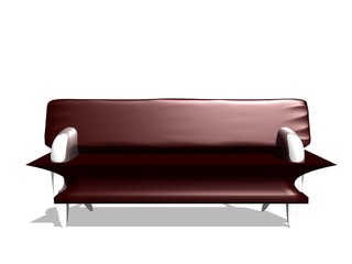 brown leather sofa
