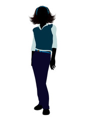 Fototapeta premium Teenager Illustration Silhouette