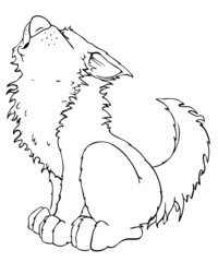 Wolf, jaulen, jammern, heulen, husky, schlittenhund