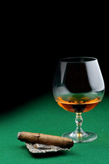 Cigar and drink