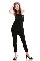 Fototapeta premium fashion girl in studio