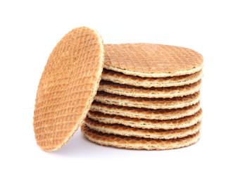 Filled wafer with chocolate